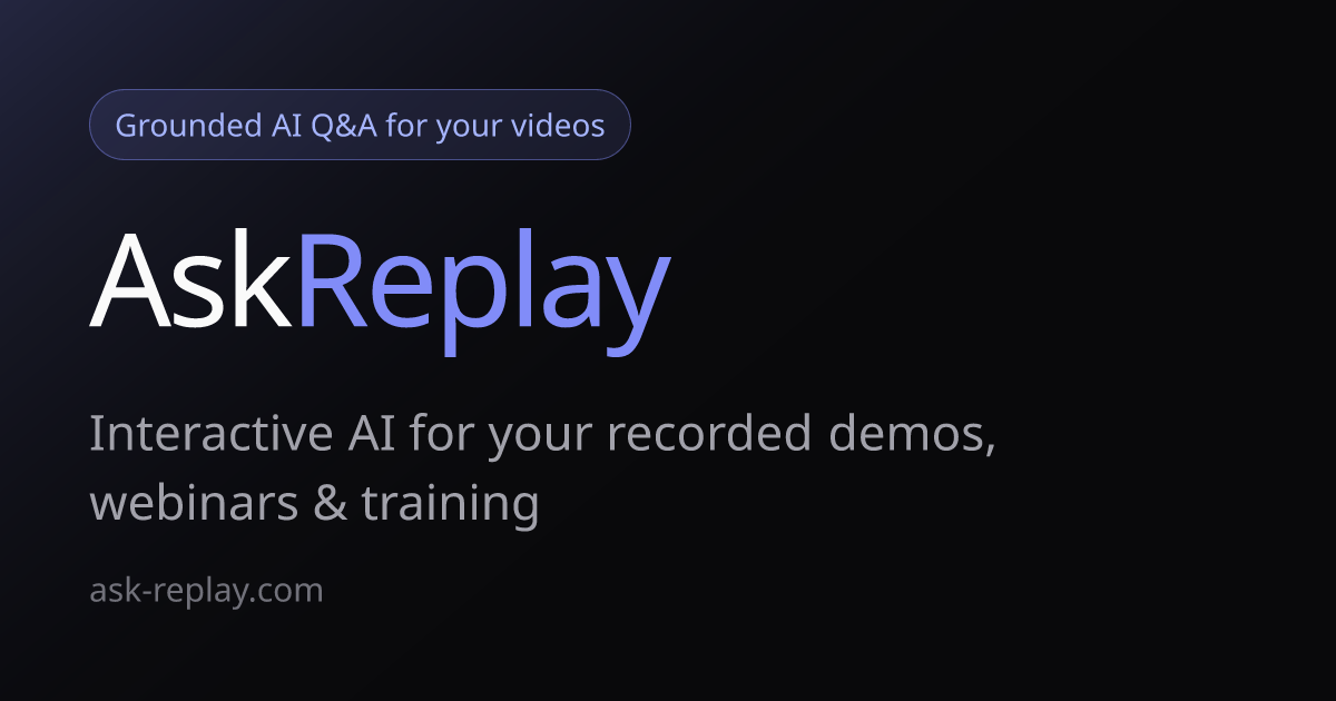 AskReplay screenshot